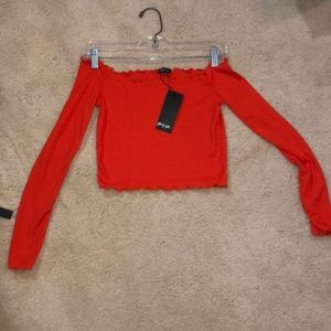 Orange crop top